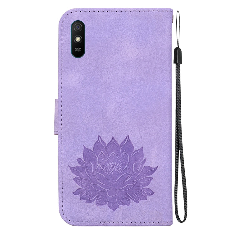 For Xiaomi Redmi 9A / 9i Sport / 9A Sport Lotus Embossed Leather Phone Case