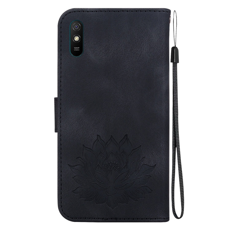 For Xiaomi Redmi 9A / 9i Sport / 9A Sport Lotus Embossed Leather Phone Case