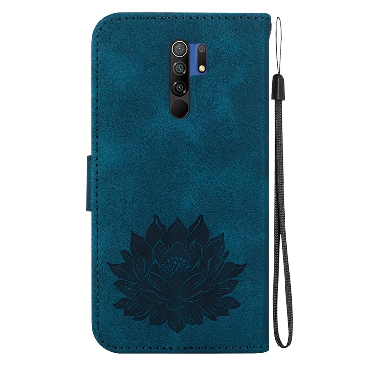 For Xiaomi Redmi 9 / 9 Prime Lotus Embossed Leather Phone Case