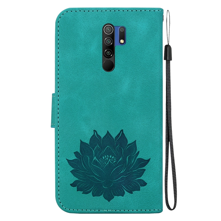For Xiaomi Redmi 9 / 9 Prime Lotus Embossed Leather Phone Case