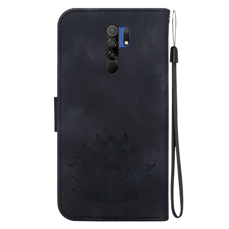For Xiaomi Redmi 9 / 9 Prime Lotus Embossed Leather Phone Case