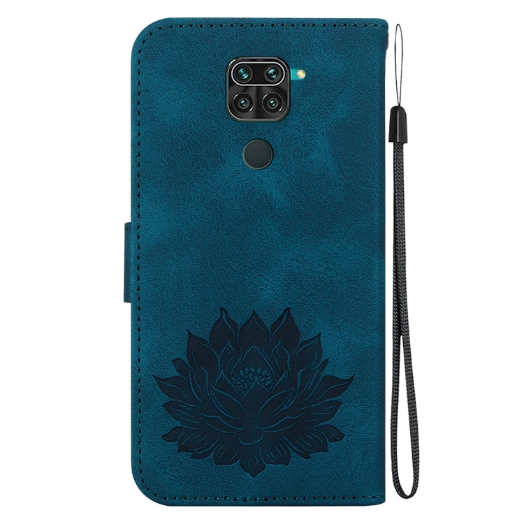 For Xiaomi Redmi Note 9 / Redmi 10X 4G Lotus Embossed Leather Phone Case