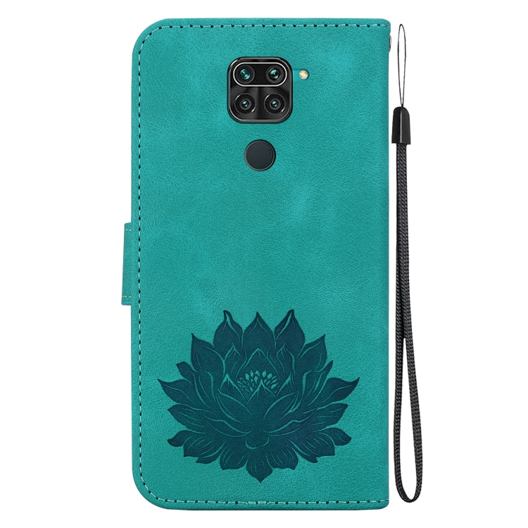 For Xiaomi Redmi Note 9 / Redmi 10X 4G Lotus Embossed Leather Phone Case