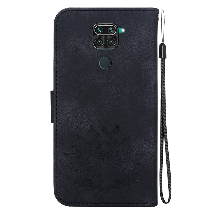 For Xiaomi Redmi Note 9 / Redmi 10X 4G Lotus Embossed Leather Phone Case
