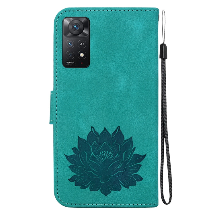 For Redmi Note 11 Pro 4G / 5G Global Lotus Embossed Leather Phone Case