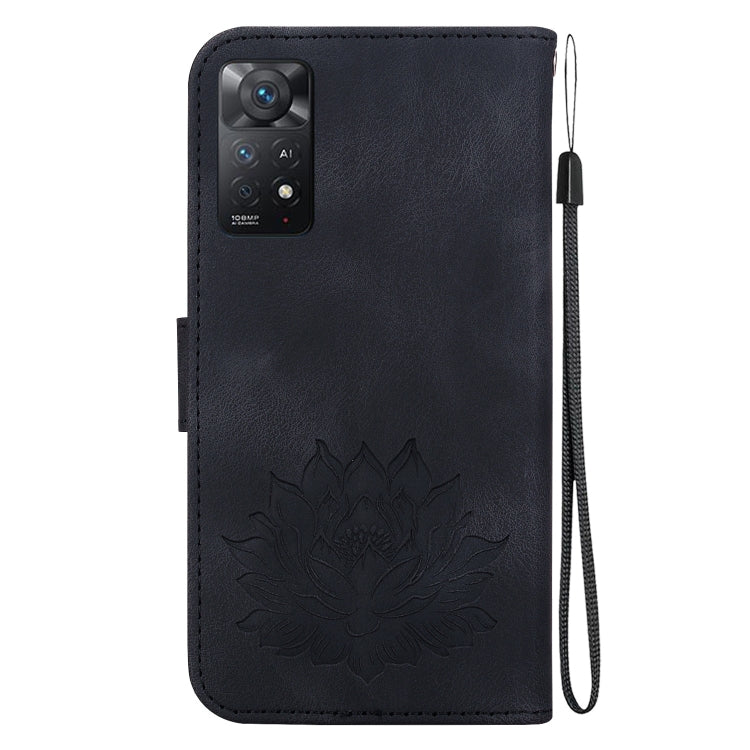 For Redmi Note 11 Pro 4G / 5G Global Lotus Embossed Leather Phone Case