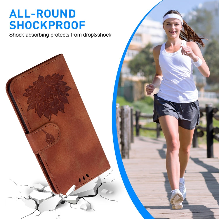 For Xiaomi Redmi Note 13 Pro+ 5G Lotus Embossed Leather Phone Case