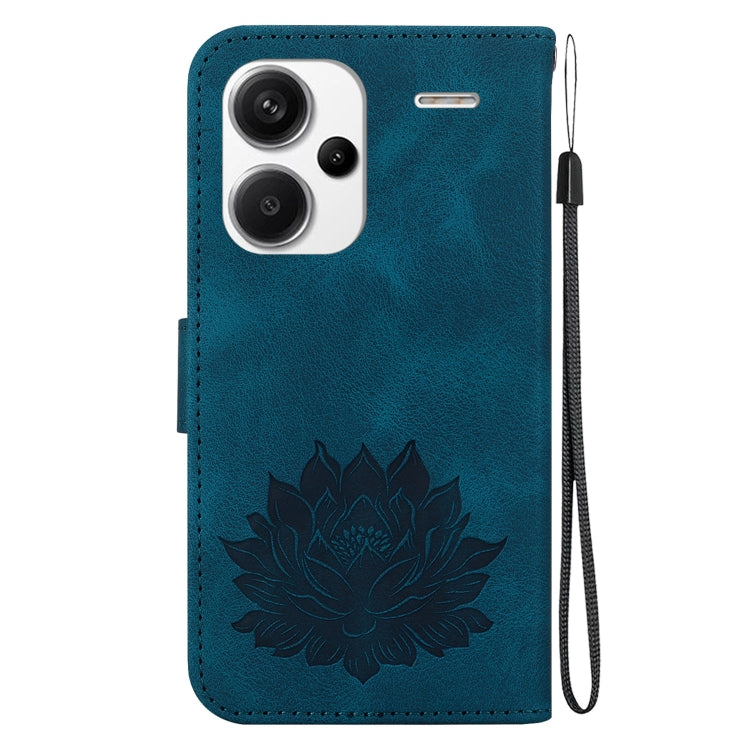For Xiaomi Redmi Note 13 Pro+ 5G Lotus Embossed Leather Phone Case