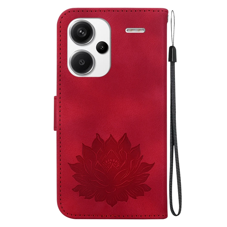 For Xiaomi Redmi Note 13 Pro+ 5G Lotus Embossed Leather Phone Case