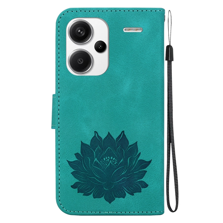 For Xiaomi Redmi Note 13 Pro+ 5G Lotus Embossed Leather Phone Case