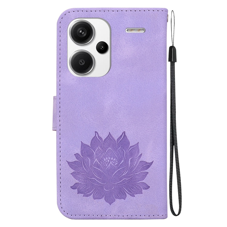 For Xiaomi Redmi Note 13 Pro+ 5G Lotus Embossed Leather Phone Case