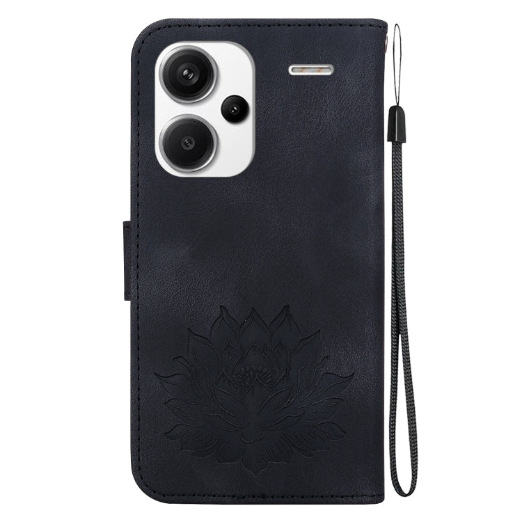 For Xiaomi Redmi Note 13 Pro+ 5G Lotus Embossed Leather Phone Case