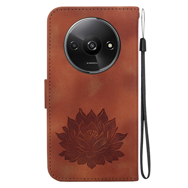 For Xiaomi Redmi A3 Lotus Embossed Leather Phone Case