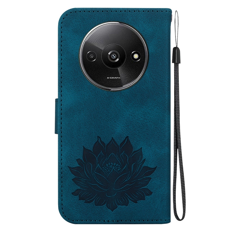 For Xiaomi Redmi A3 Lotus Embossed Leather Phone Case
