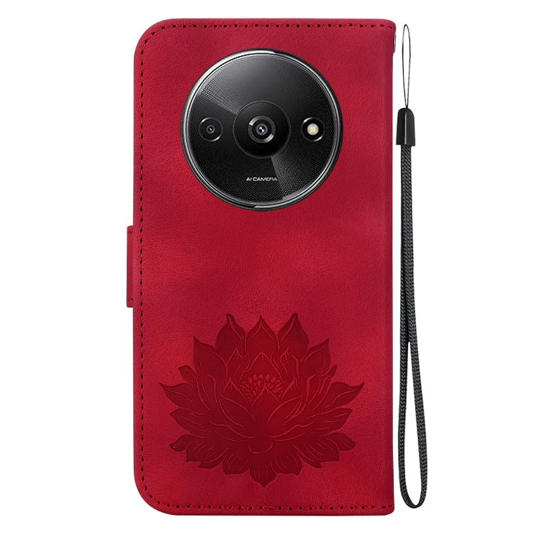 For Xiaomi Redmi A3 Lotus Embossed Leather Phone Case