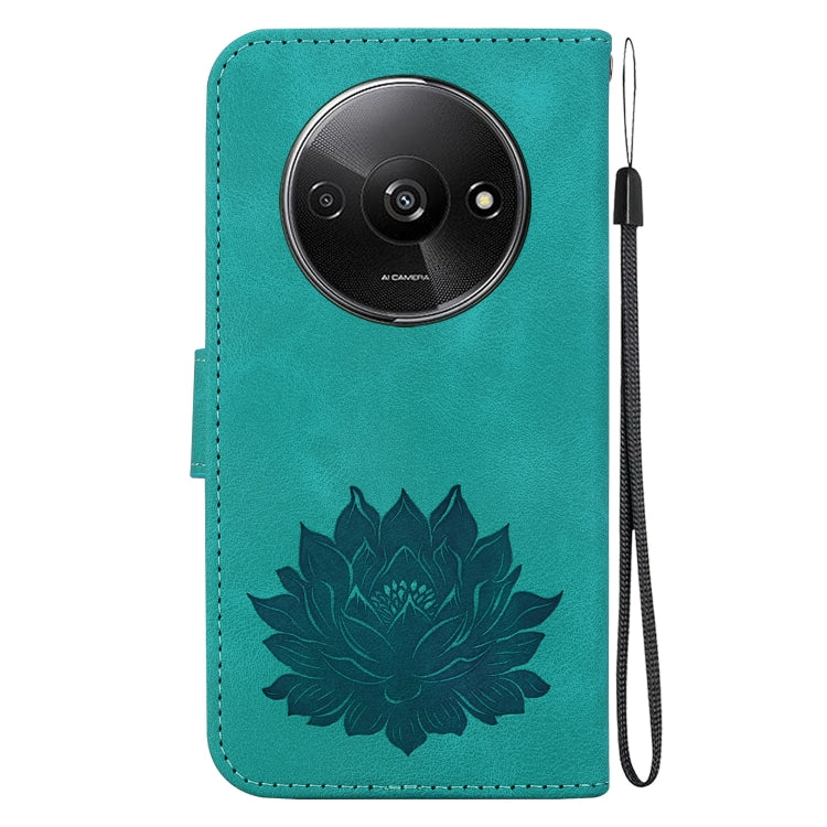 For Xiaomi Redmi A3 Lotus Embossed Leather Phone Case