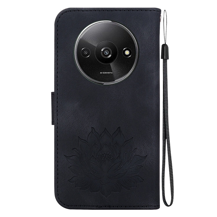 For Xiaomi Redmi A3 Lotus Embossed Leather Phone Case