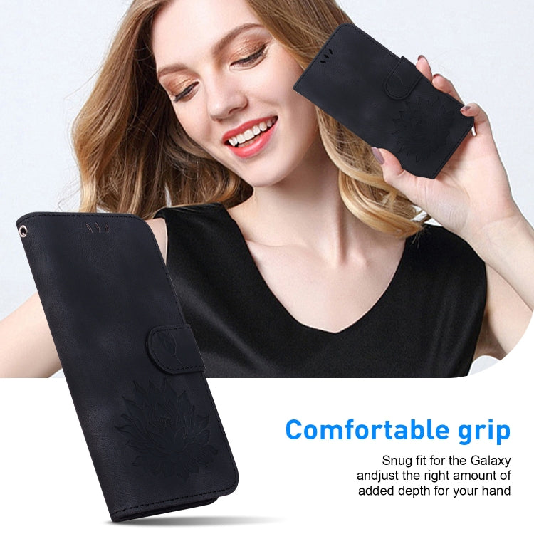 For Xiaomi Redmi Note 13 4G Lotus Embossed Leather Phone Case