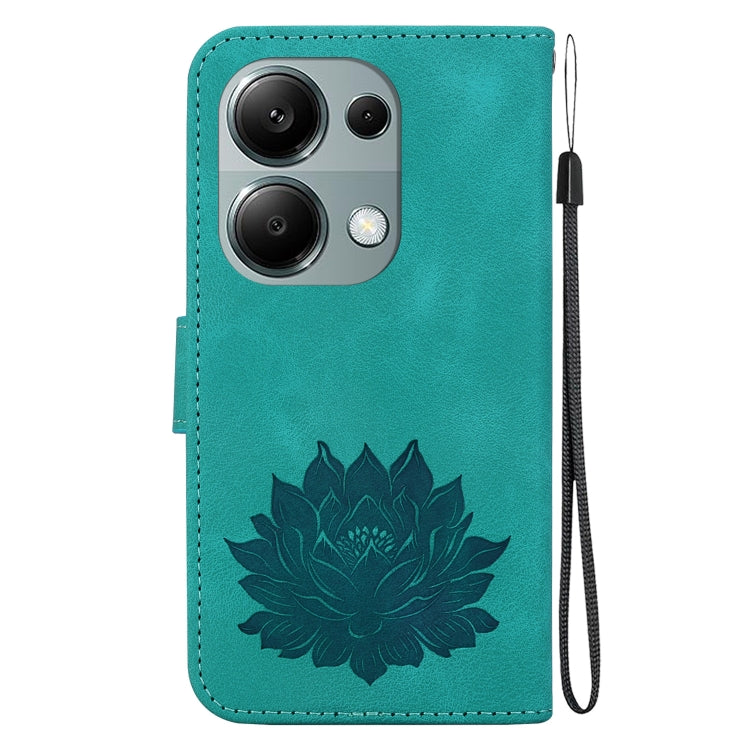 For Xiaomi Redmi Note 13 Pro 4G Lotus Embossed Leather Phone Case