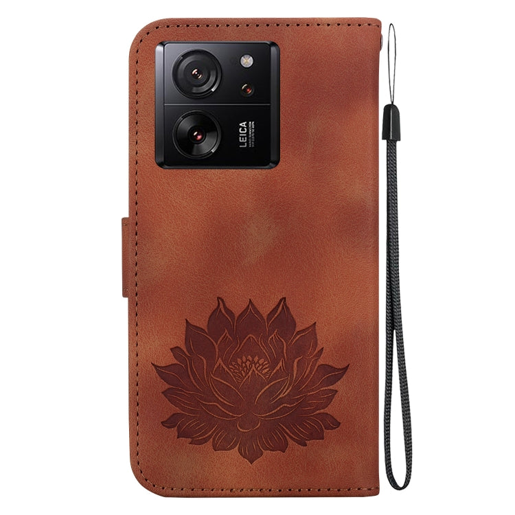 For Xiaomi Redmi K60 Ultra Lotus Embossed Leather Phone Case