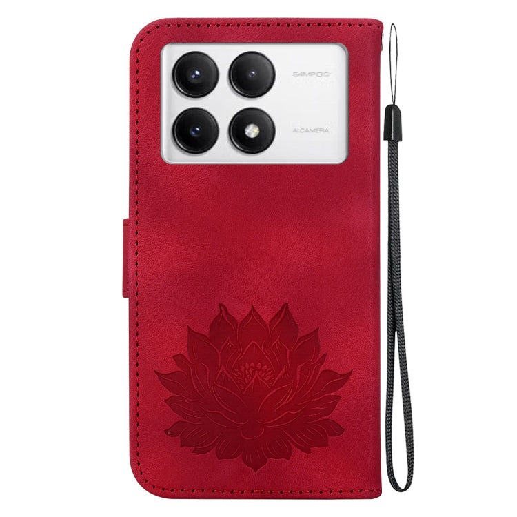 For Redmi K70 / K70 Pro Lotus Embossed Leather Phone Case