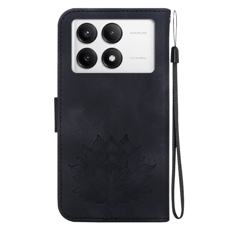 For Redmi K70 / K70 Pro Lotus Embossed Leather Phone Case