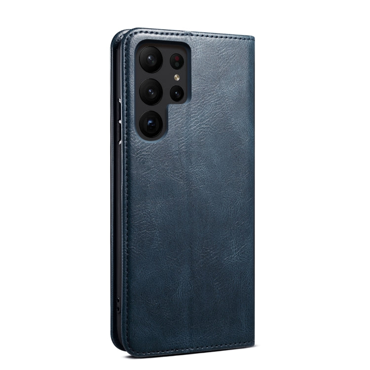 For Samsung Galaxy S24 Ultra 5G Oil Wax Crazy Horse Texture Leather Phone Case