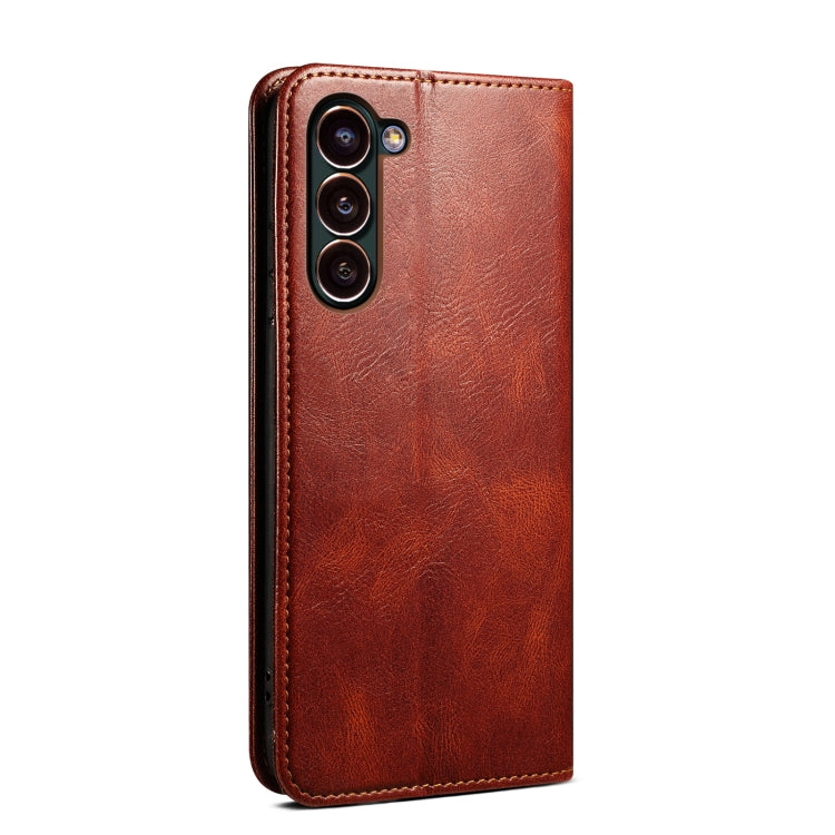 For Samsung Galaxy S24+ 5G Oil Wax Crazy Horse Texture Leather Phone Case
