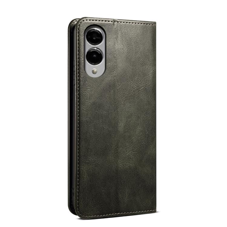 For Samsung Galaxy S25 Edge 5G Oil Wax Crazy Horse Texture Leather Phone Case