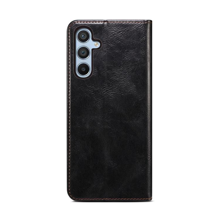 For Samsung Galaxy S25 FE 5G Oil Wax Crazy Horse Texture Leather Phone Case