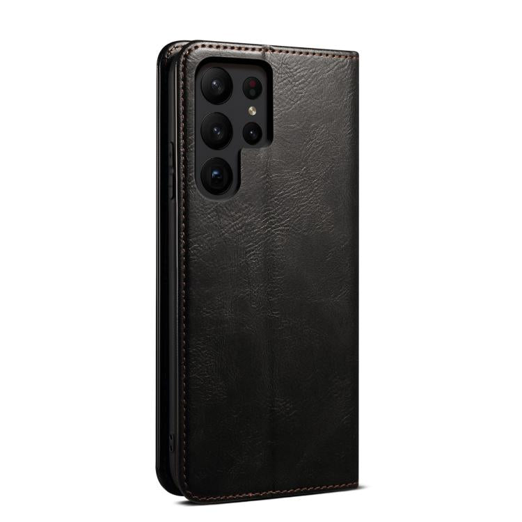 For Samsung Galaxy S26 Ultra 5G Oil Wax Crazy Horse Texture Leather Phone Case