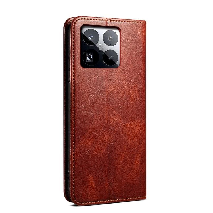 For Xiaomi 15 Oil Wax Crazy Horse Texture Leather Phone Case