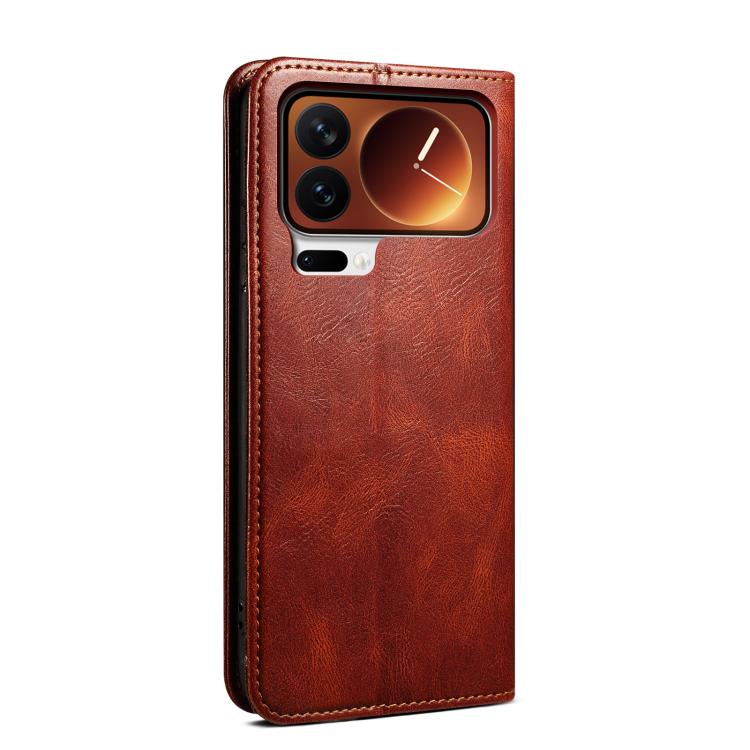 For Xiaomi 17 Pro Max Oil Wax Crazy Horse Texture Leather Phone Case