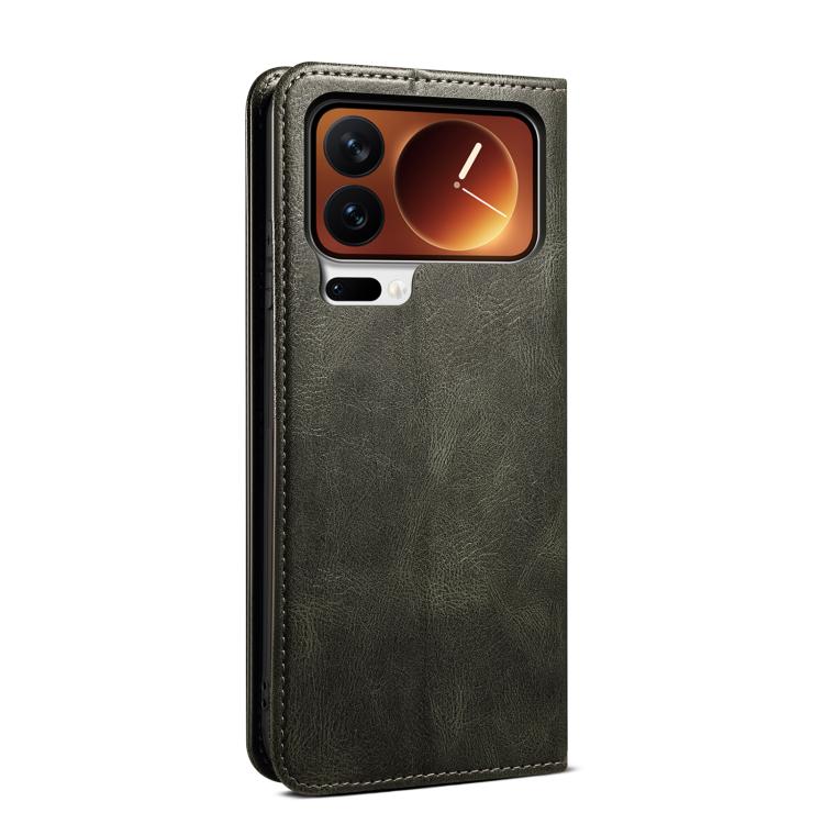 For Xiaomi 17 Pro Max Oil Wax Crazy Horse Texture Leather Phone Case