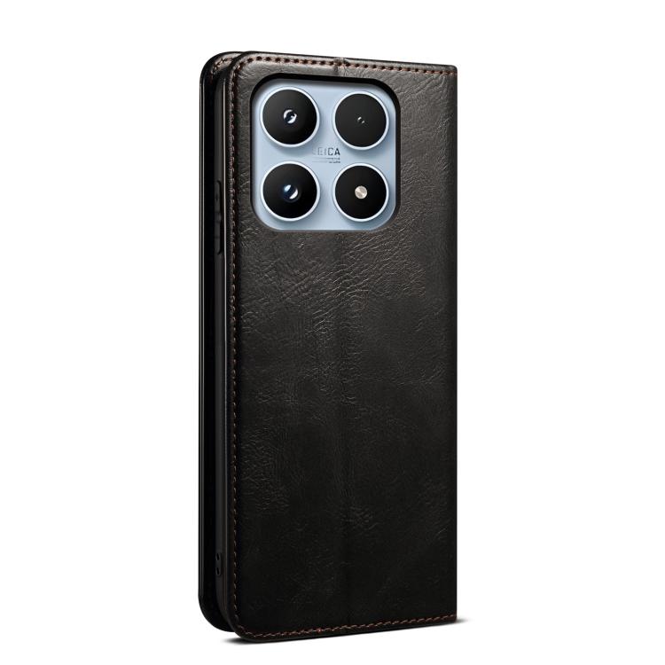 For Xiaomi 17 Oil Wax Crazy Horse Texture Leather Phone Case
