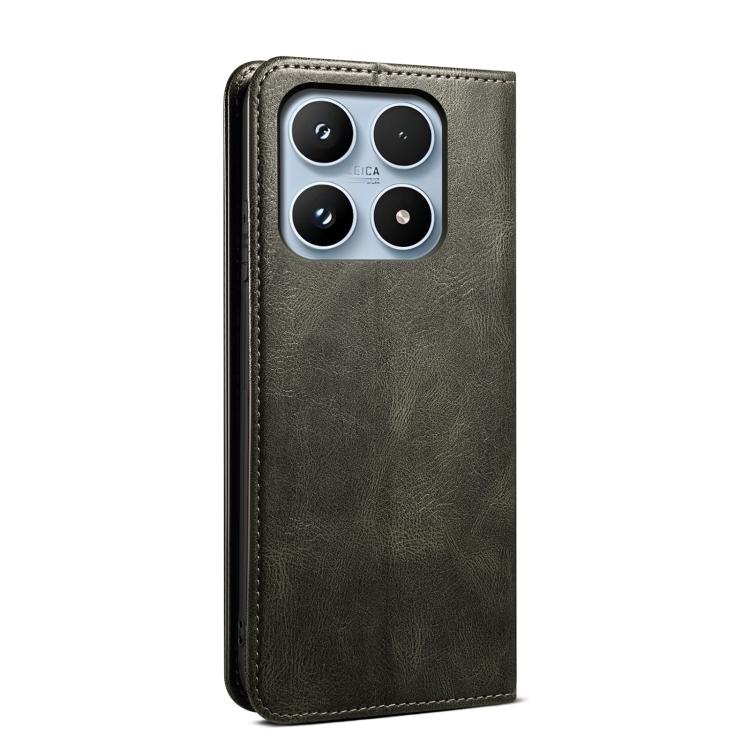 For Xiaomi 17 Oil Wax Crazy Horse Texture Leather Phone Case