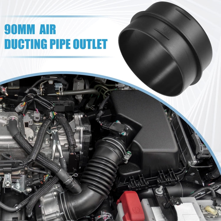 90mm Car Parking Air Ducting Reducer Duct Joiner Connector Pipe