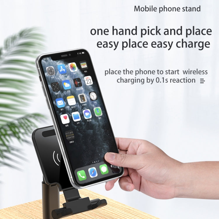 T6 2 in 1 Portable Folding Stand Wireless Charging, Style:Only Bracket