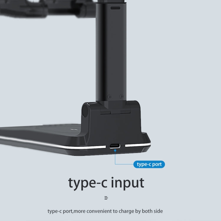 T6 2 in 1 Portable Folding Stand Wireless Charging, Style:Only Bracket