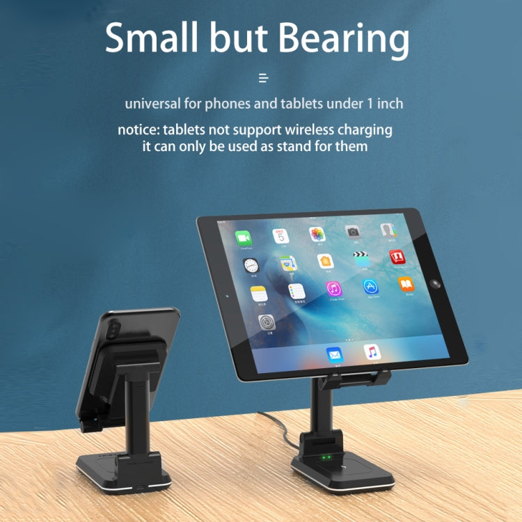 T6 2 in 1 Portable Folding Stand Wireless Charging, Style:Single Charge