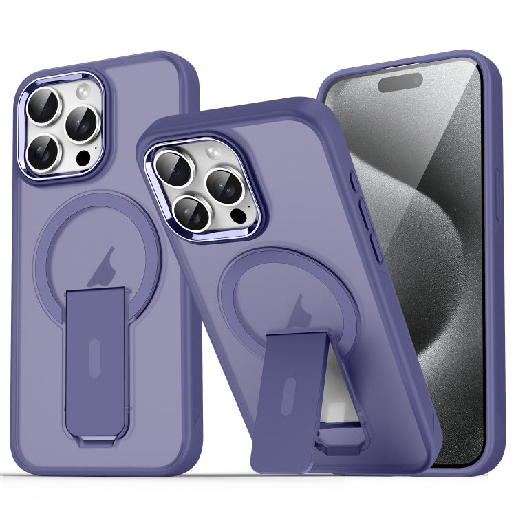 For iPhone 15 Pro Max Acrylic Hybrid TPU MagSafe Holder Phone Case