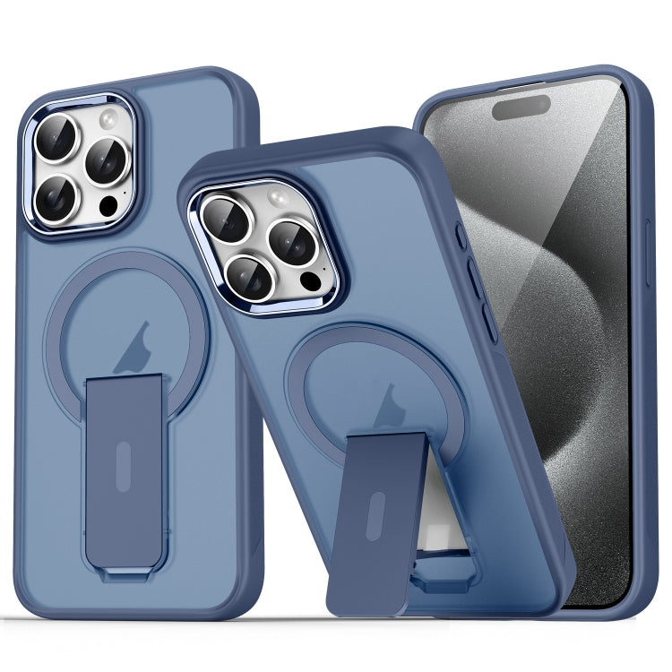 For iPhone 15 Pro Max Acrylic Hybrid TPU MagSafe Holder Phone Case