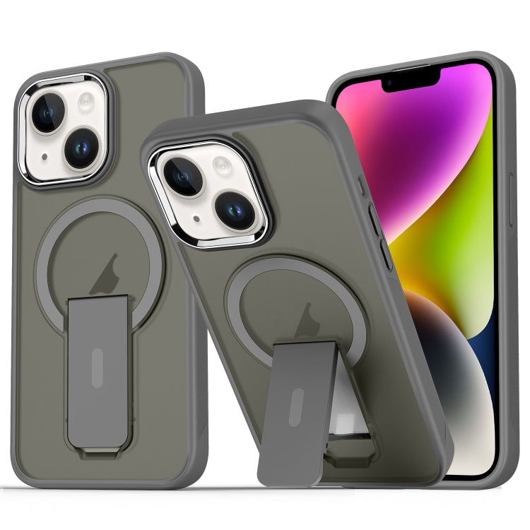 For iPhone 14 / 13 Acrylic Hybrid TPU MagSafe Holder Phone Case