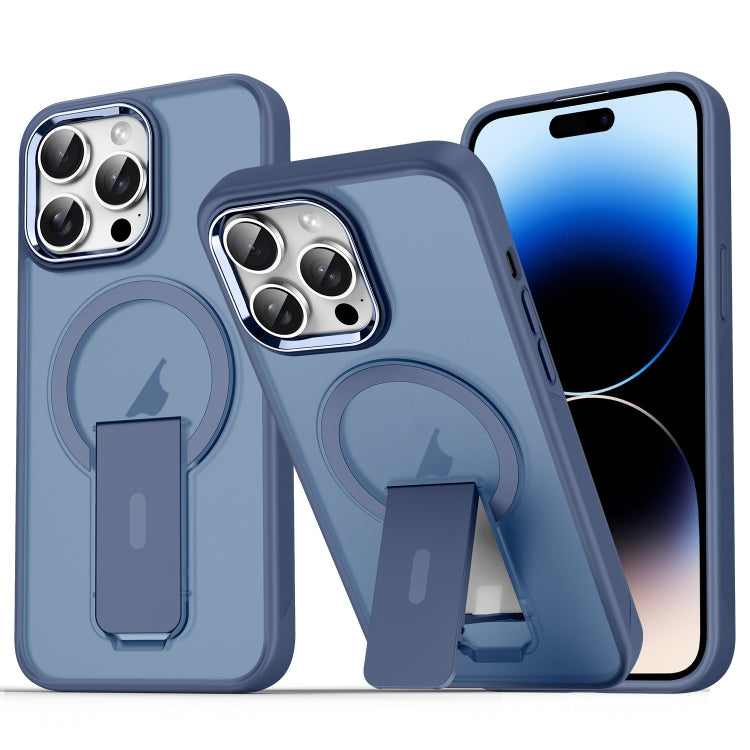 For iPhone 14 Pro Max Acrylic Hybrid TPU MagSafe Holder Phone Case