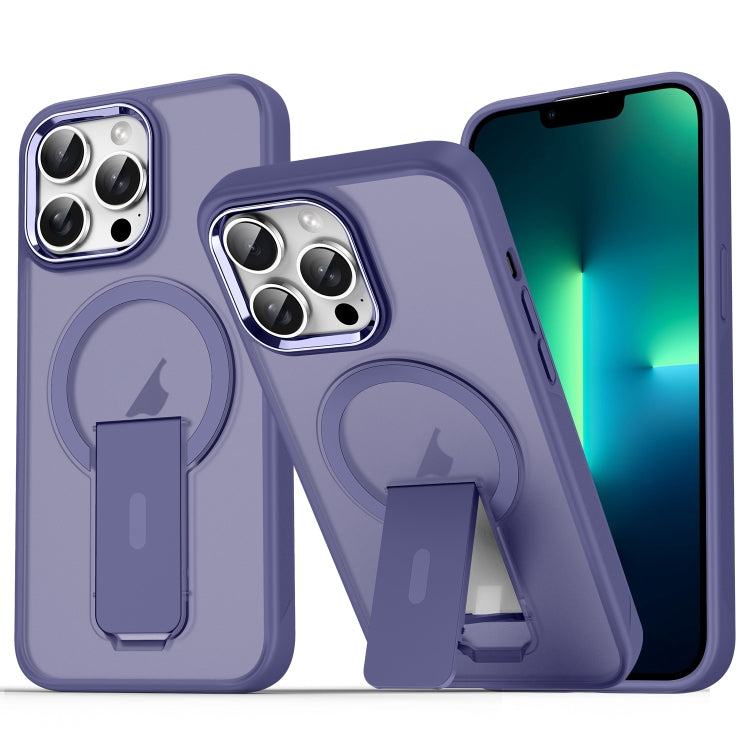 For iPhone 13 Pro Max Acrylic Hybrid TPU MagSafe Holder Phone Case