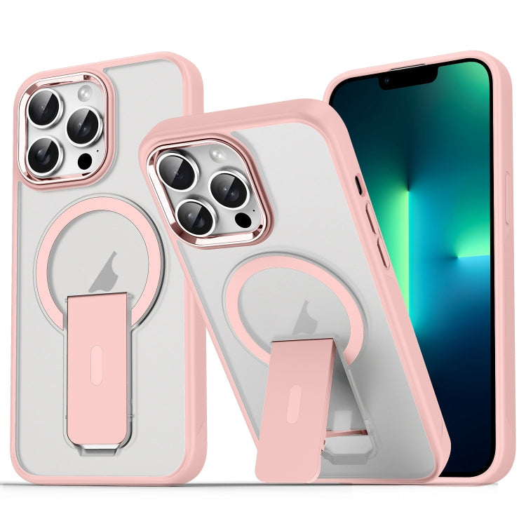 For iPhone 13 Pro Max Acrylic Hybrid TPU MagSafe Holder Phone Case