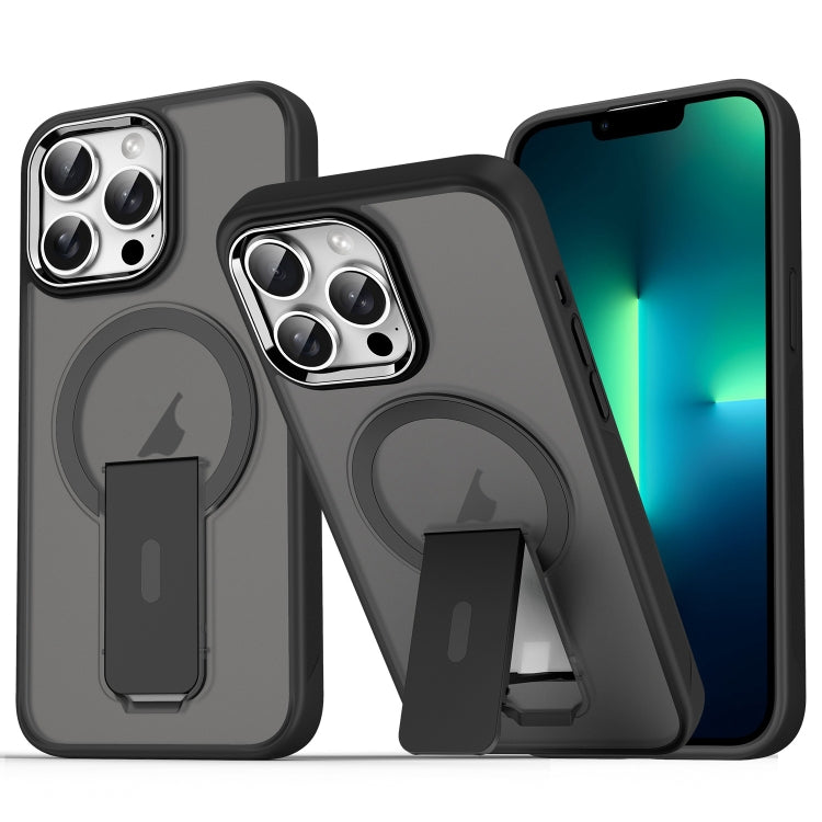 For iPhone 13 Pro Max Acrylic Hybrid TPU MagSafe Holder Phone Case