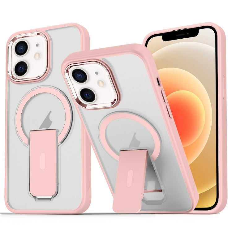 For iPhone 12 / 12 Pro Acrylic Hybrid TPU MagSafe Holder Phone Case