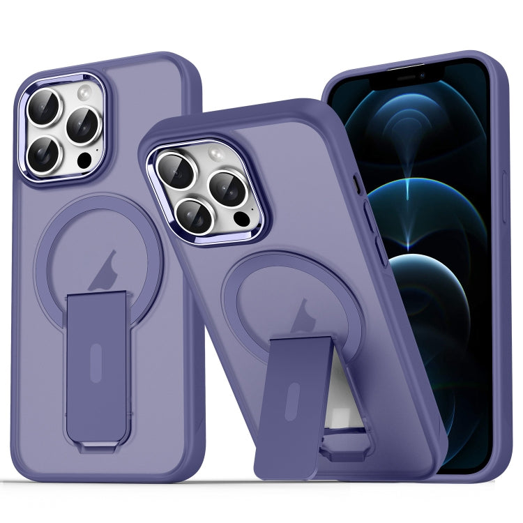 For iPhone 12 Pro Max Acrylic Hybrid TPU MagSafe Holder Phone Case