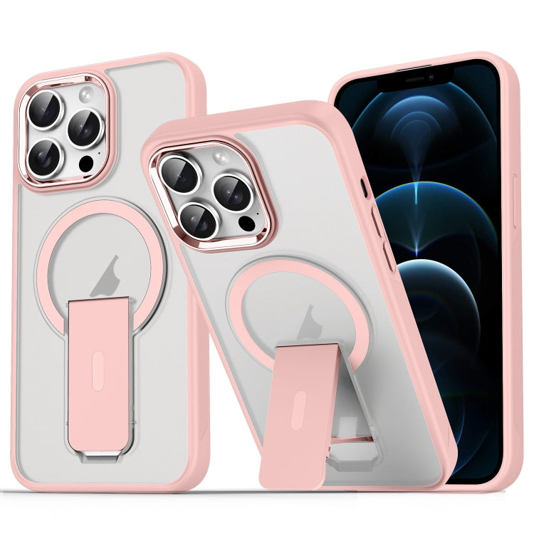 For iPhone 12 Pro Max Acrylic Hybrid TPU MagSafe Holder Phone Case